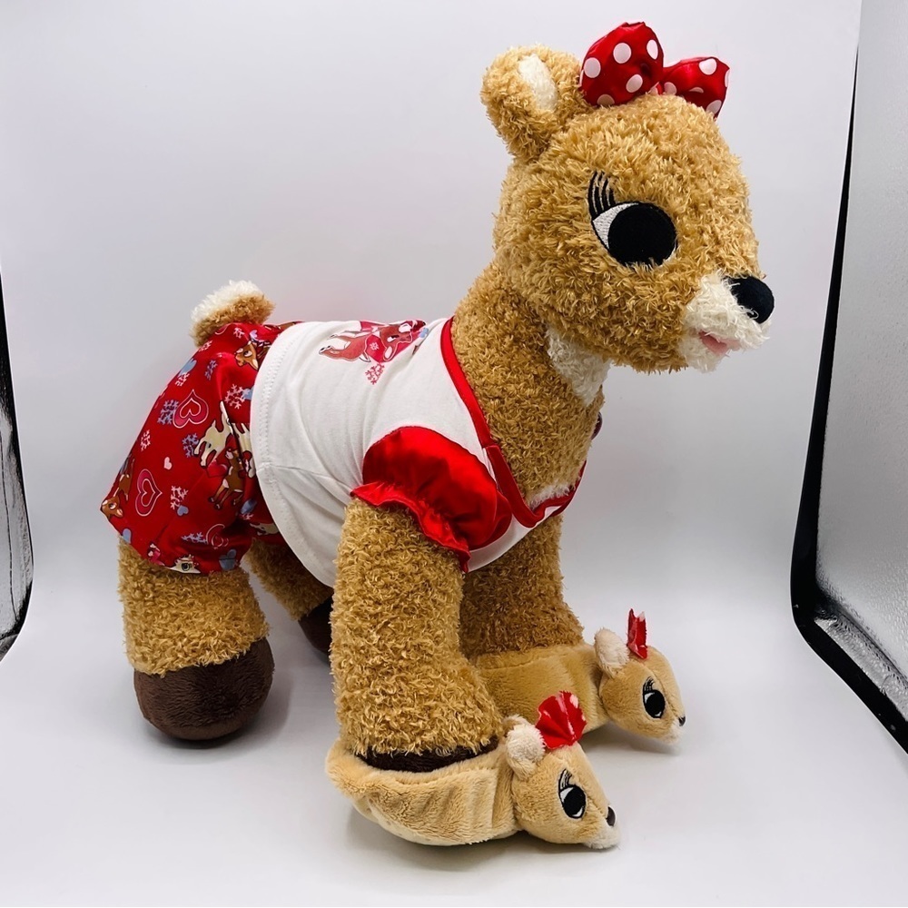 Build-A-Bear Rudolph Red Nosed Reindeer Clarice Girlfriend Plush 15" TALKING